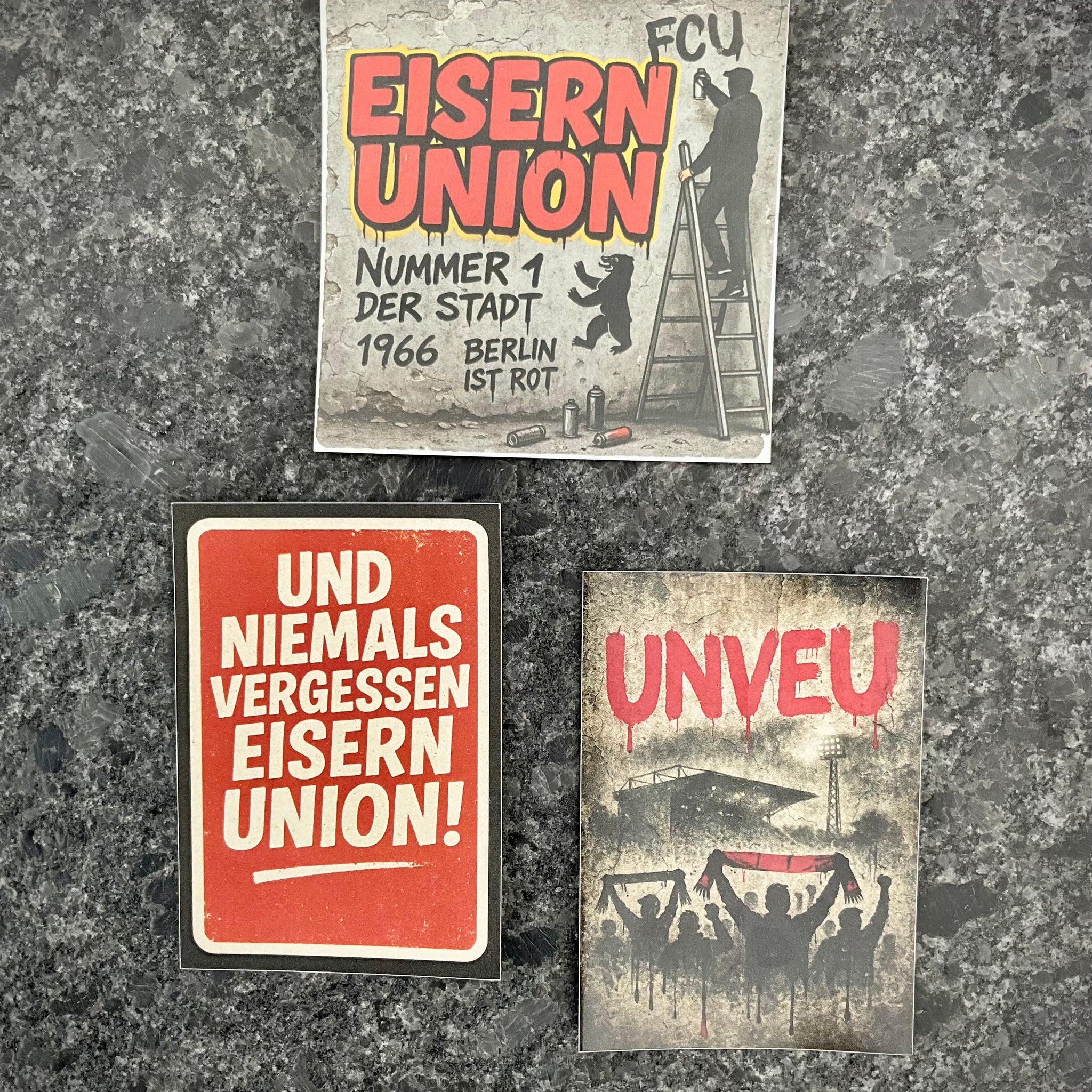 3er Set _ 1. FC Union Berlin Aufkleber/Sticker