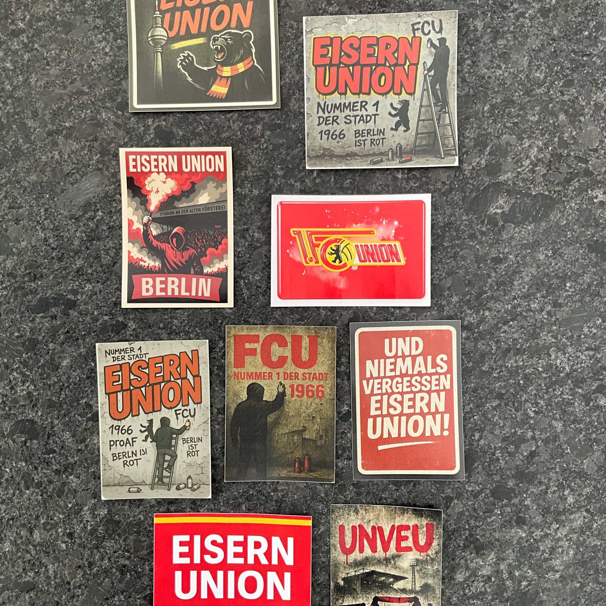 9er Set _ 1. FC Union Berlin Aufkleber/Sticker
